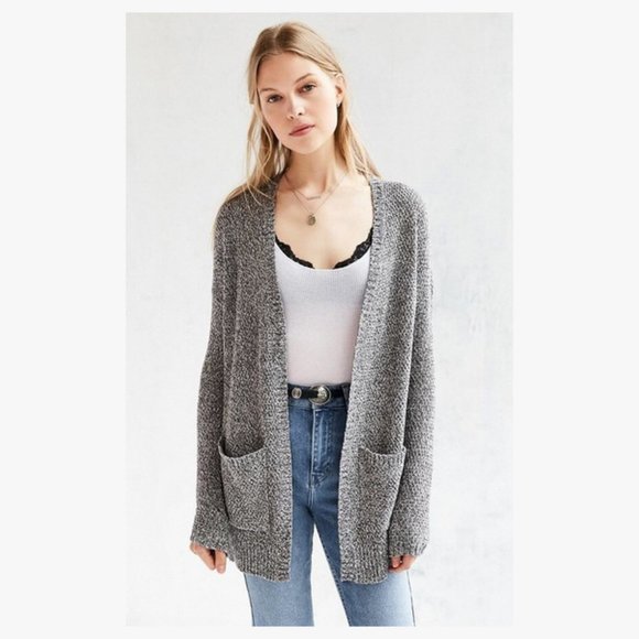BDG Sweaters - Bdg carter heather grey and white cardigan S